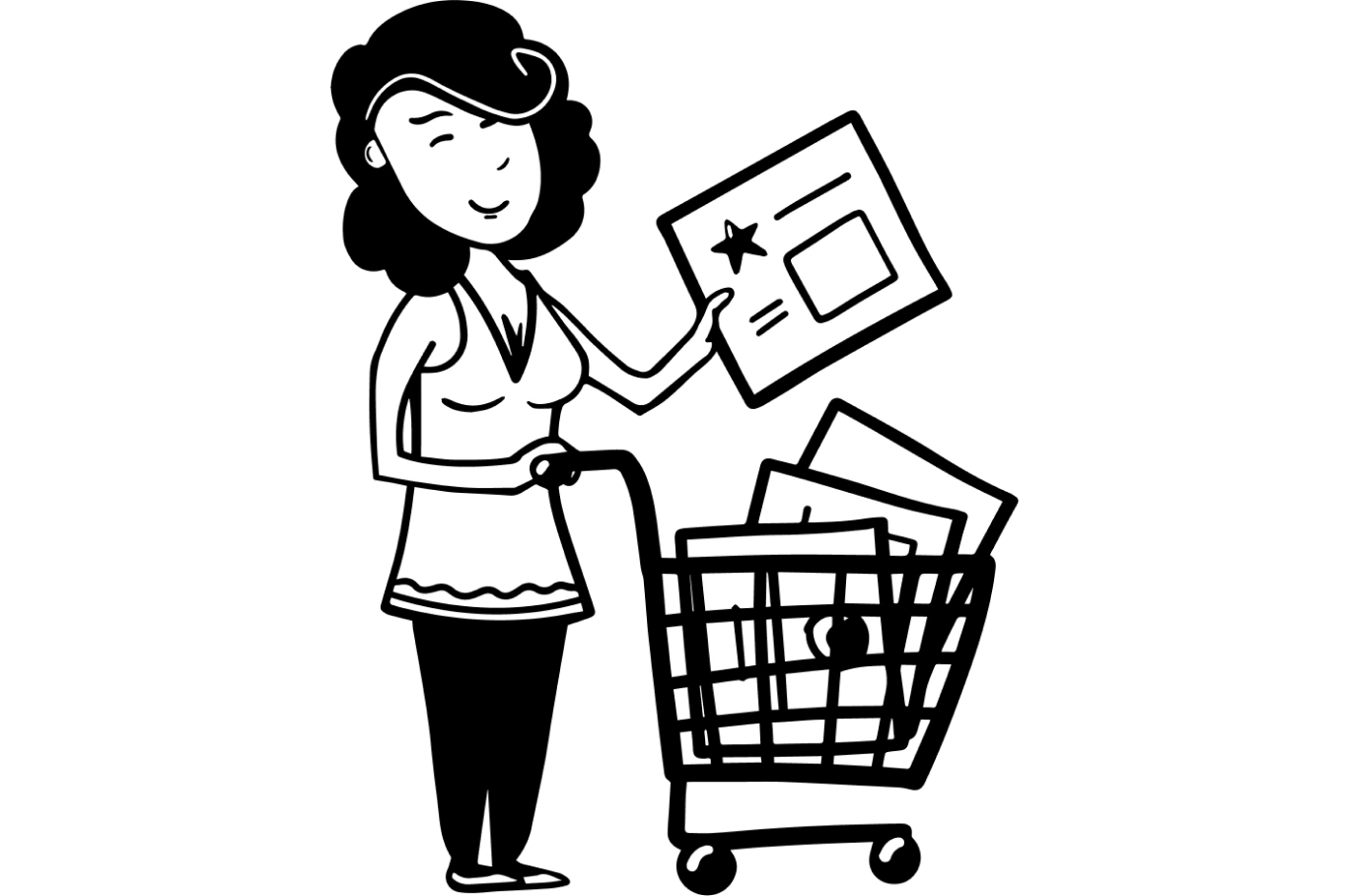 lady shopping templates
